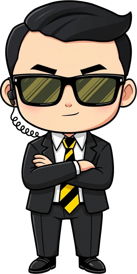 Agent Hazard, arms crossed